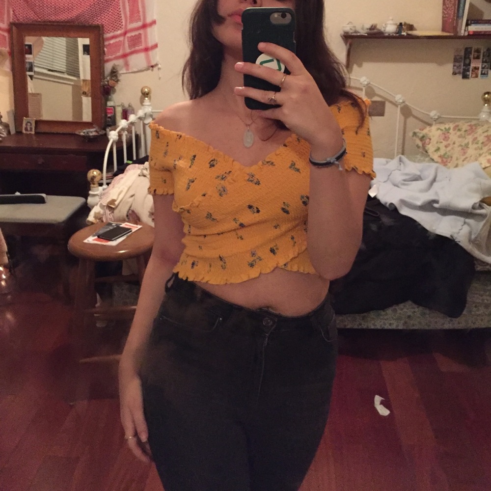 off the shoulder wrap top